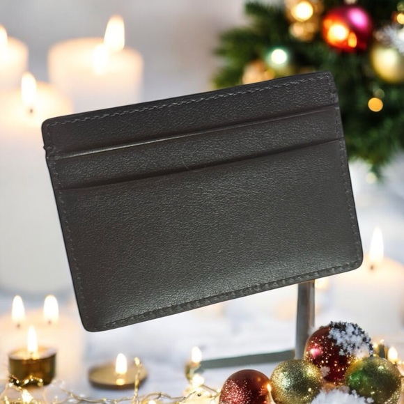 Versace Black Leather Card Holder. NWT. Box. - Picture 3 of 5